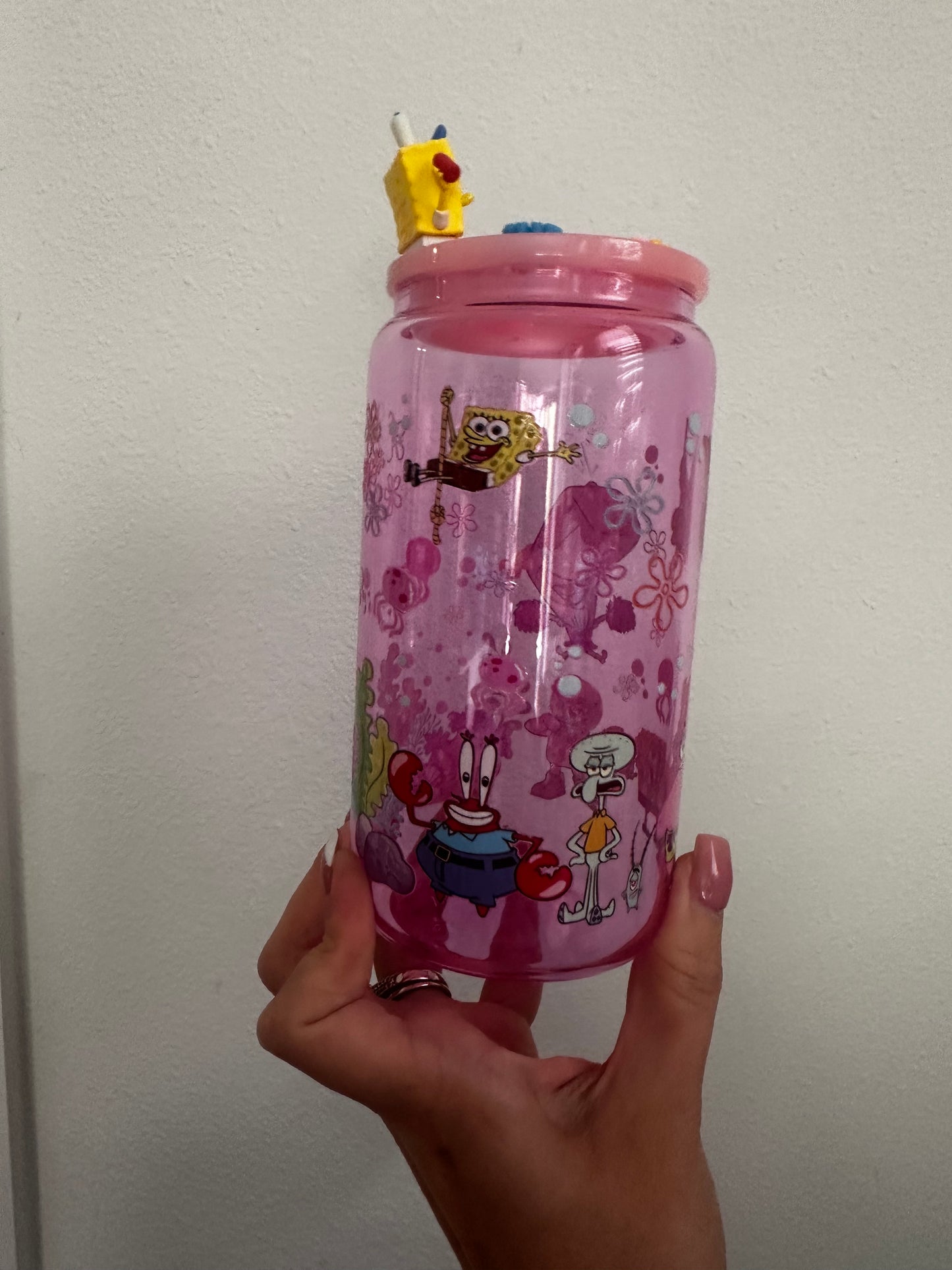 SpongeBob cup 16oz glass