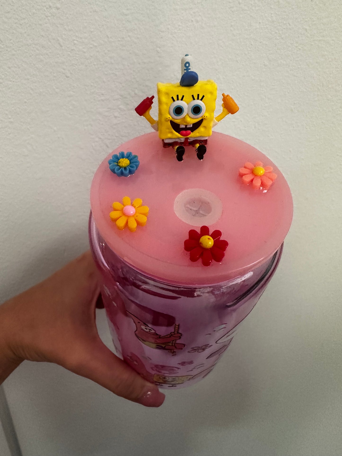 SpongeBob cup 16oz glass
