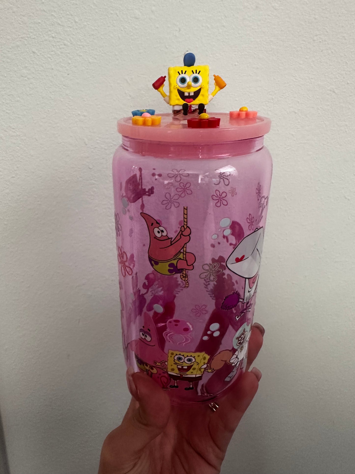 SpongeBob cup 16oz glass