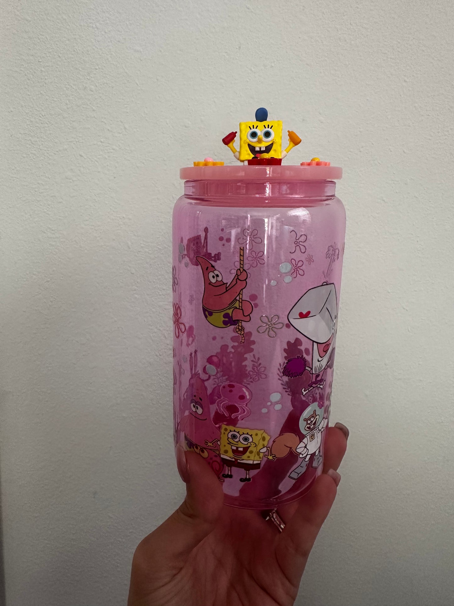 SpongeBob cup 16oz glass