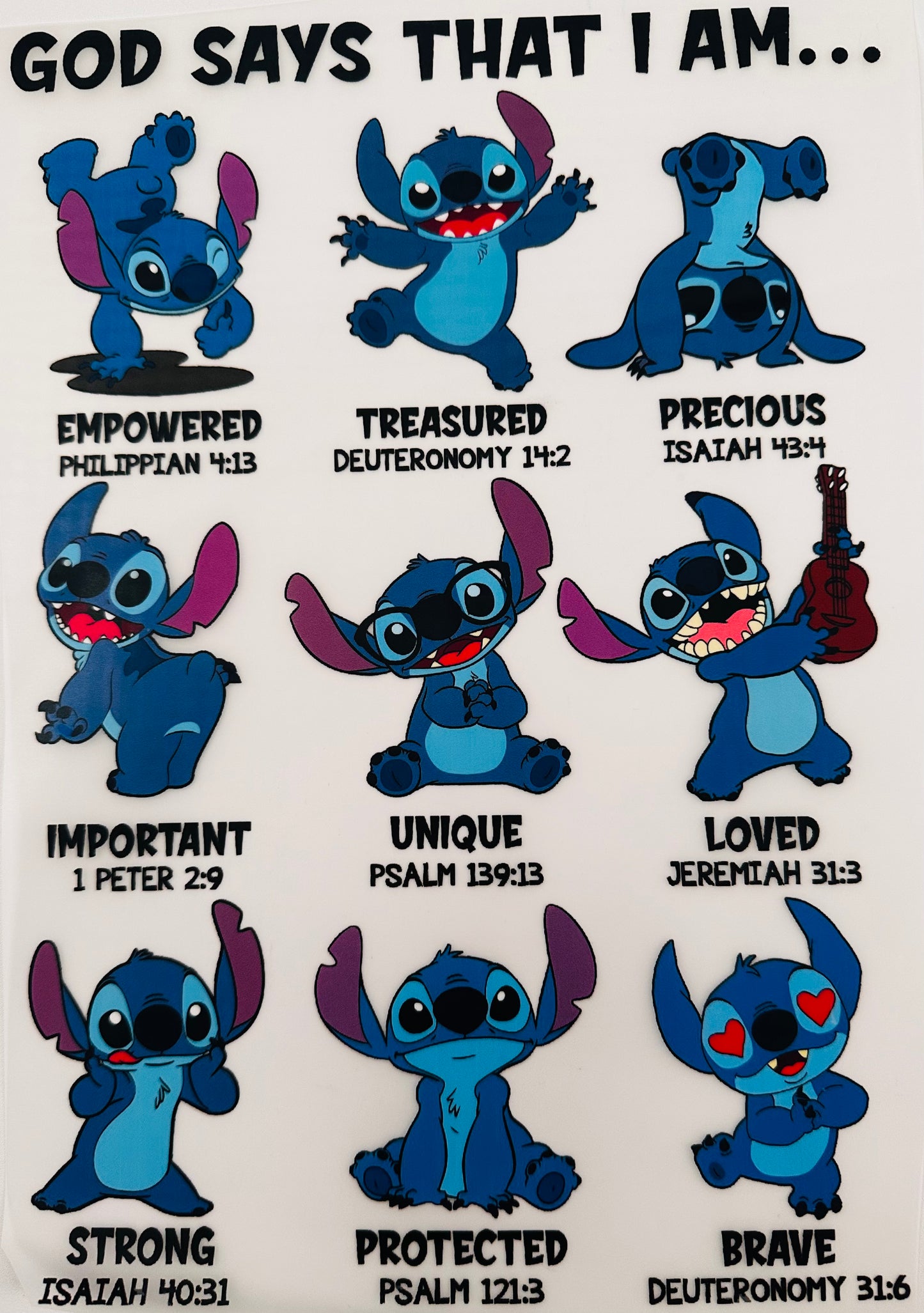 Youth spiritual stitch transfer