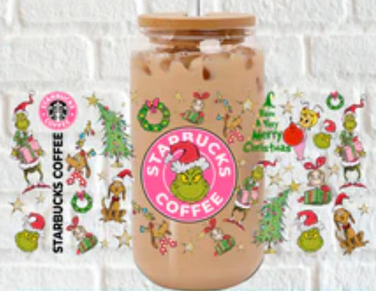 Pink grinch coffee wrap