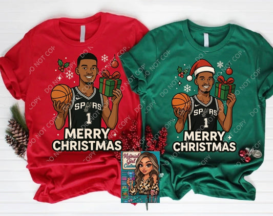 Basketball Player Christmas DTF prints
