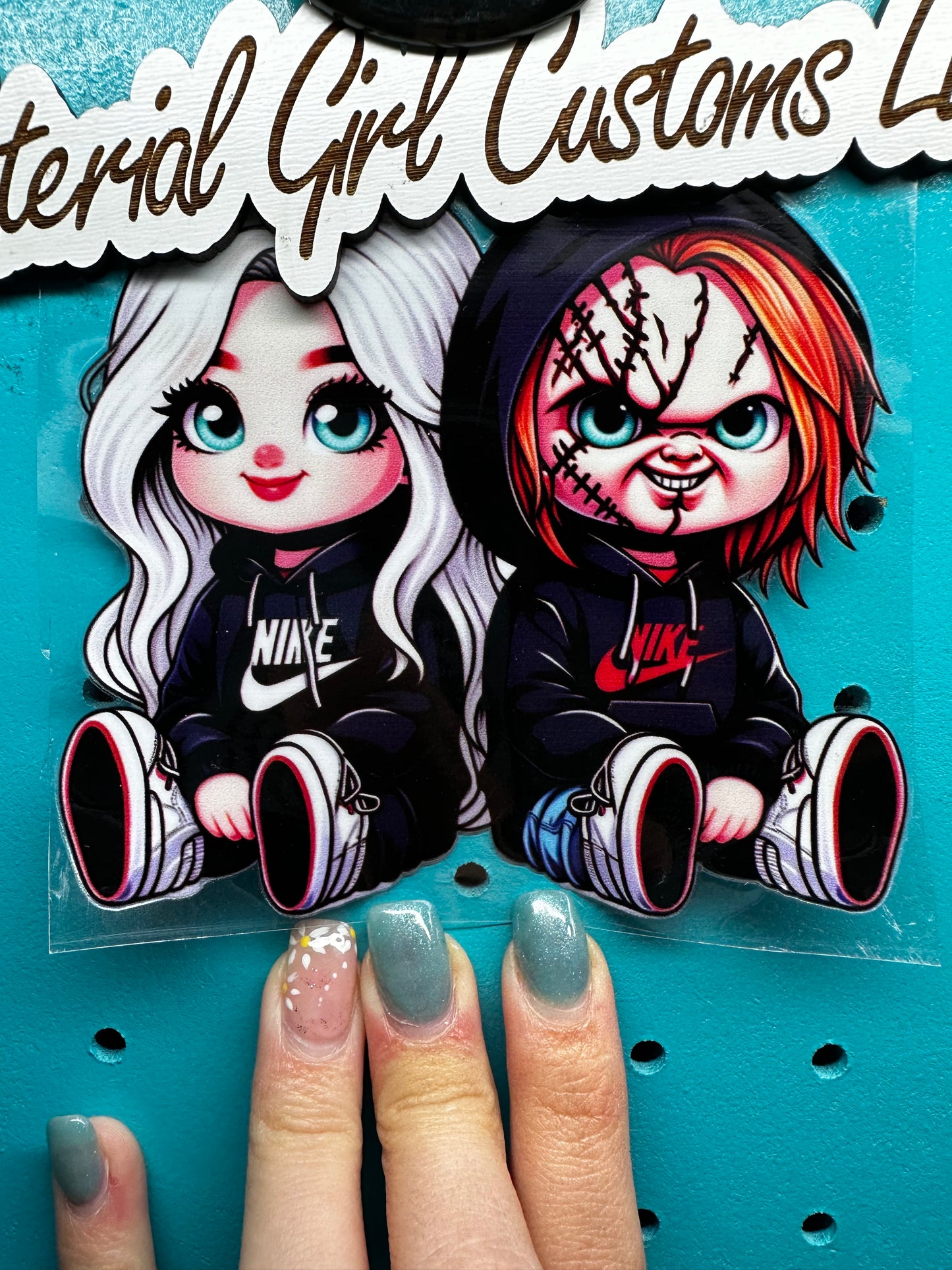 Chucky and bride decal