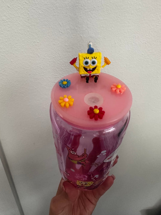 SpongeBob cup 16oz glass