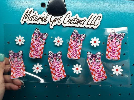 Pink orange checker cola daises