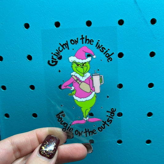 Bougie grinch decal