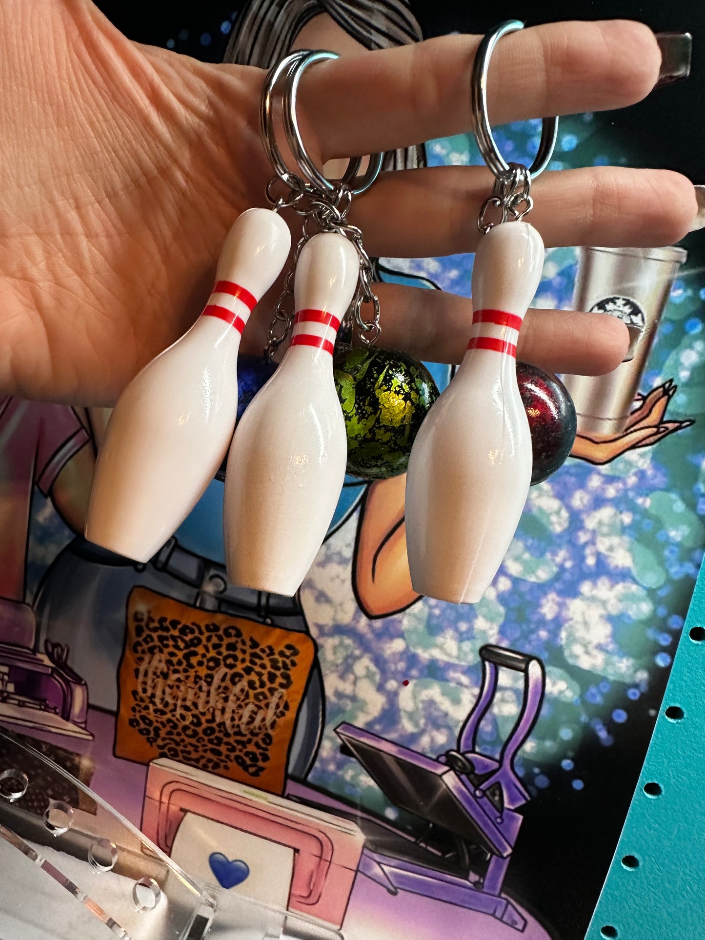 Bowling keychains