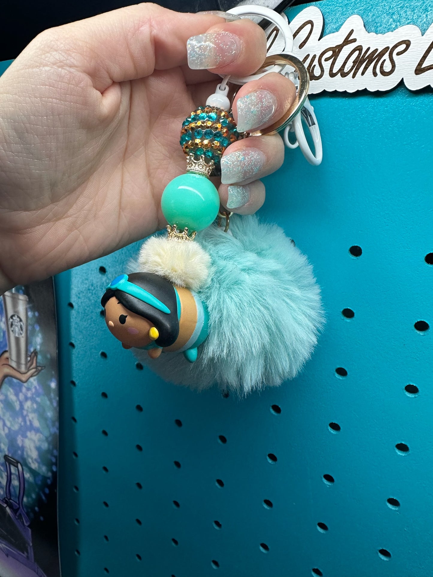 Jasmine keychain