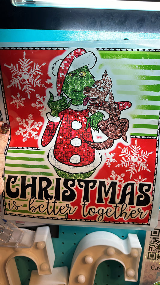 Adult grinch and max Xmas better together