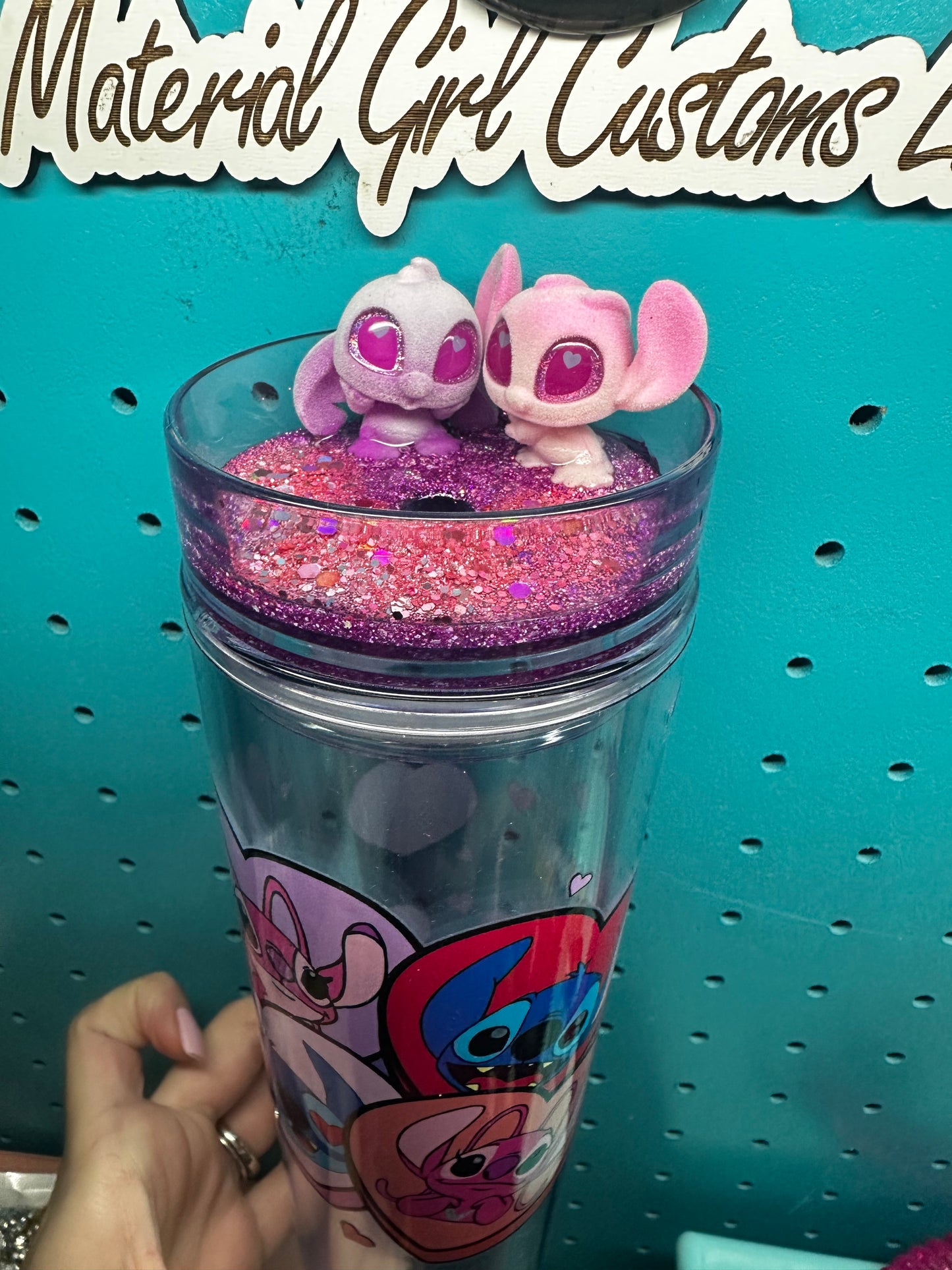 Stitch and Angel 20oz skinny cup