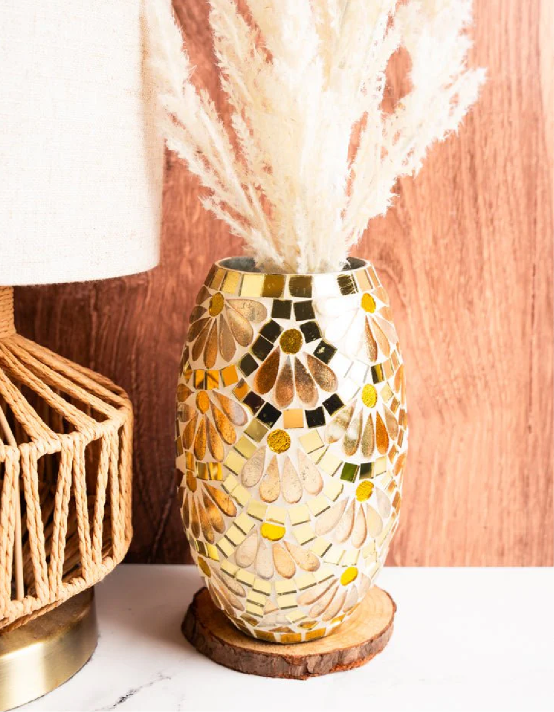 All that glitters glass tile vase