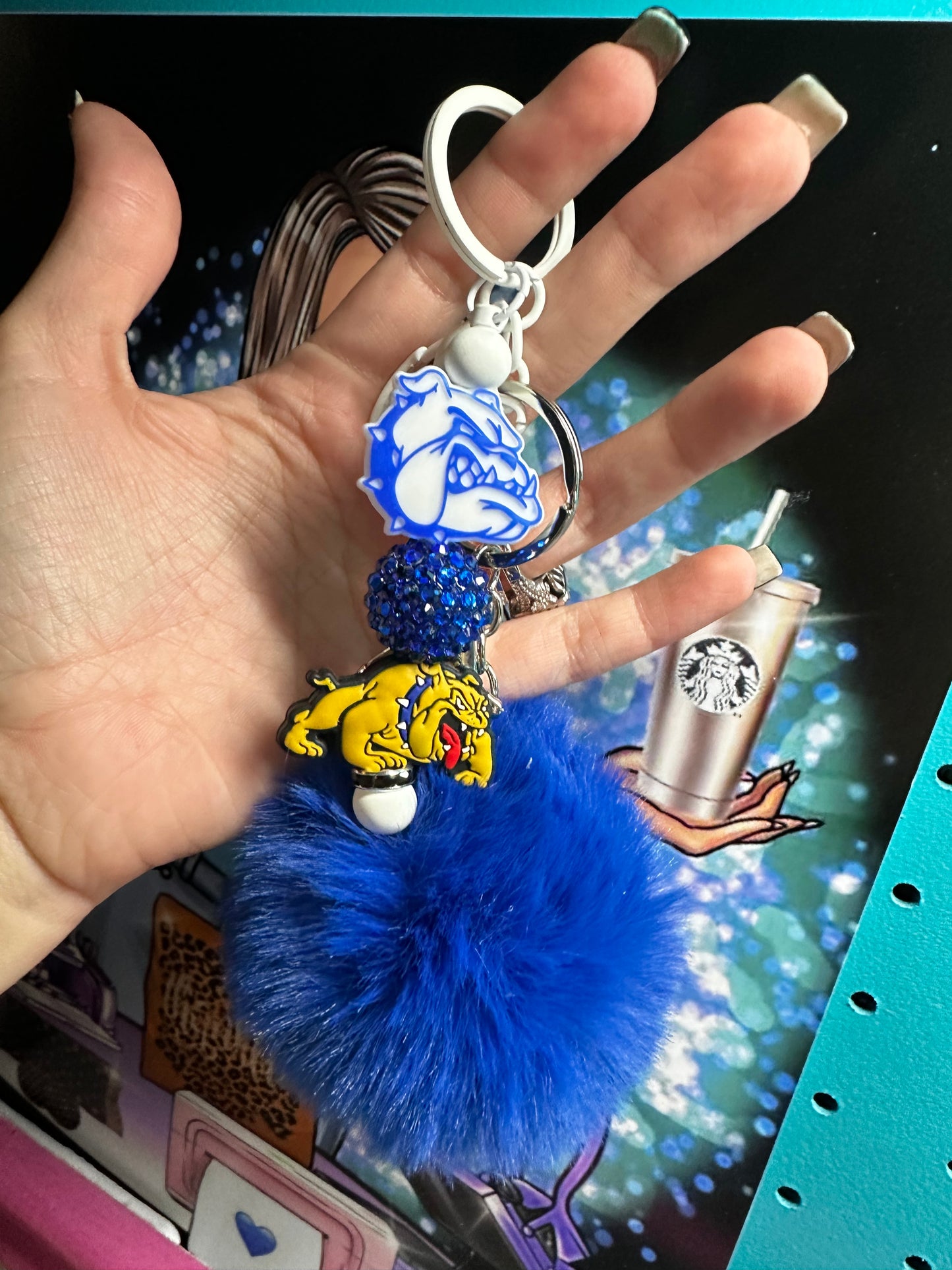 Bulldog keychain