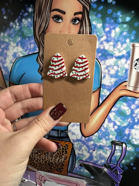 Christmas Cake Tree Studs