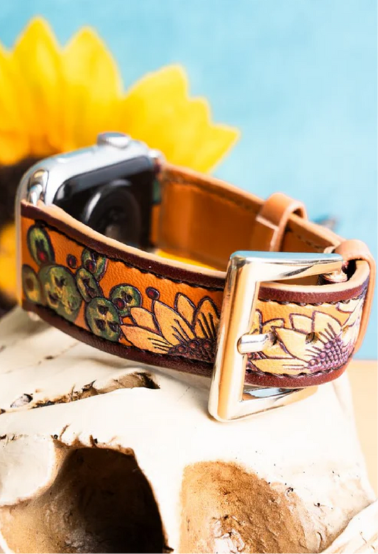 Sunflower cactus Apple Watch band