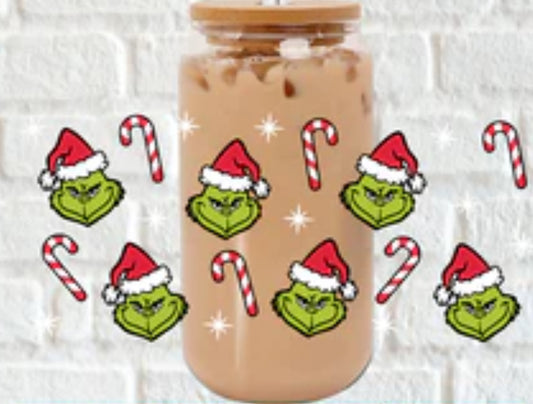 Grinch candy cane wrap