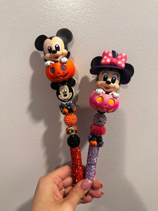 Mickey and Minnie Pumpkin Pens