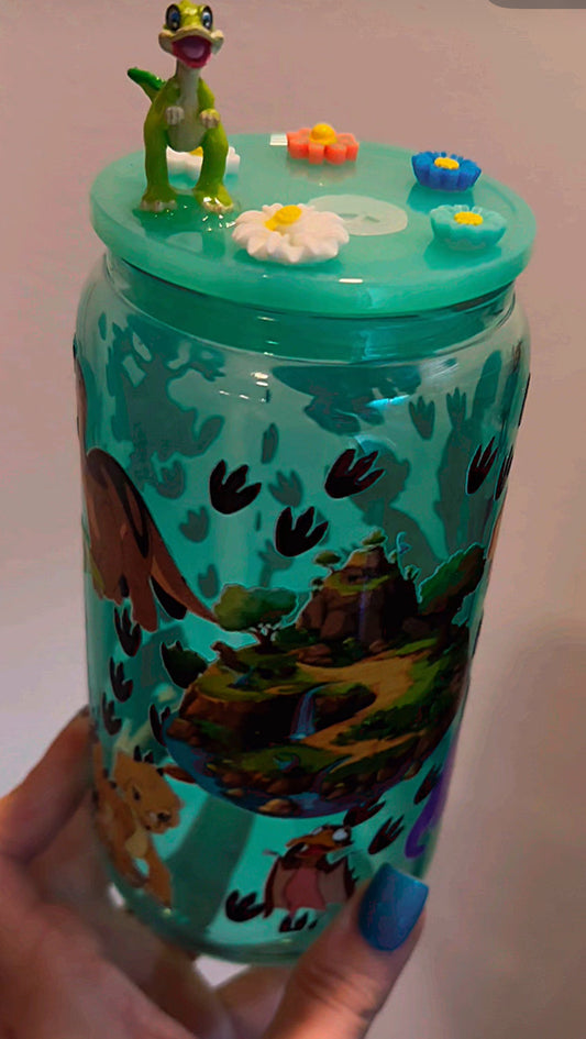 Land before time glass 16oz cup