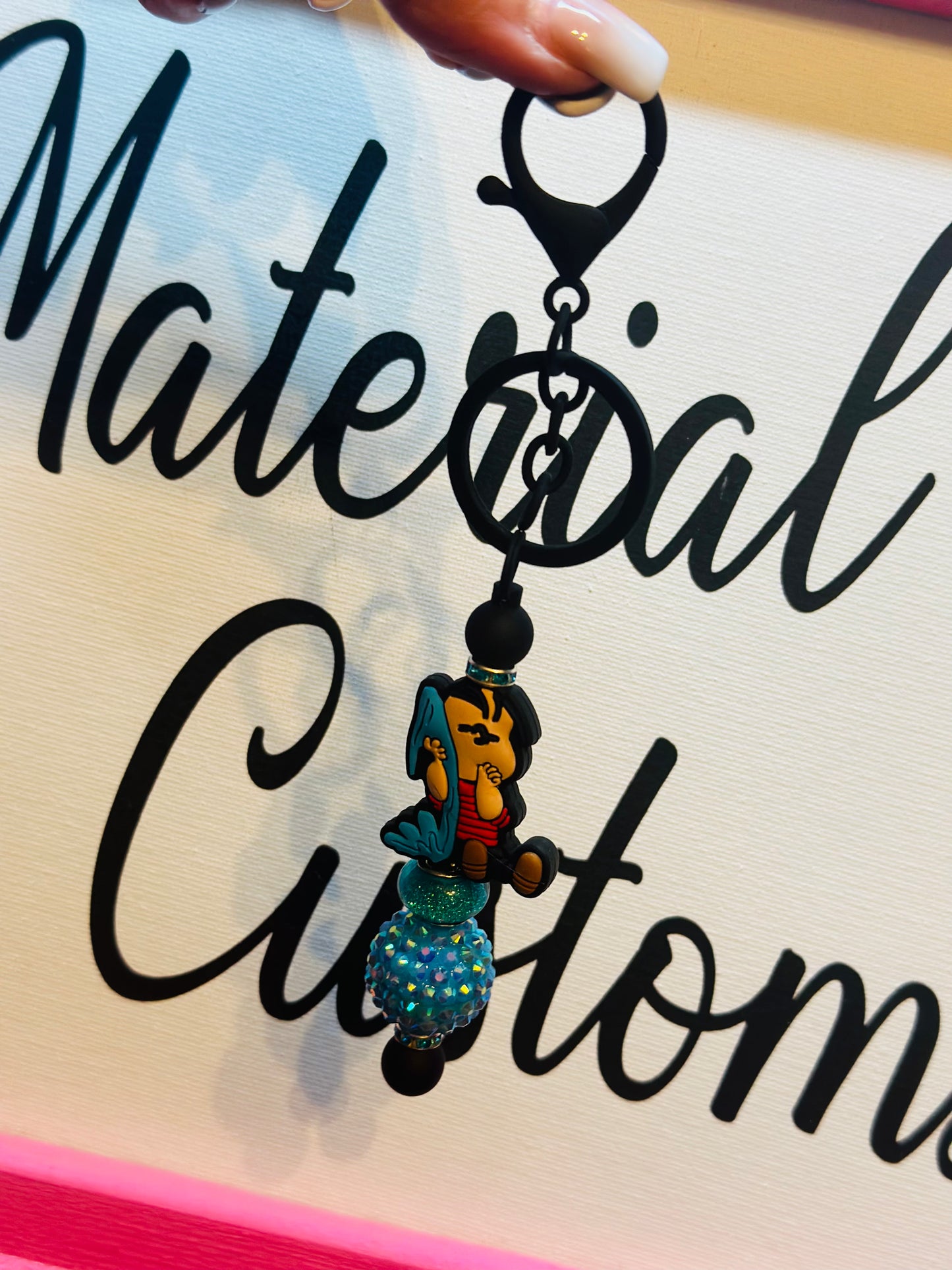 Linus Black Matte Keychain