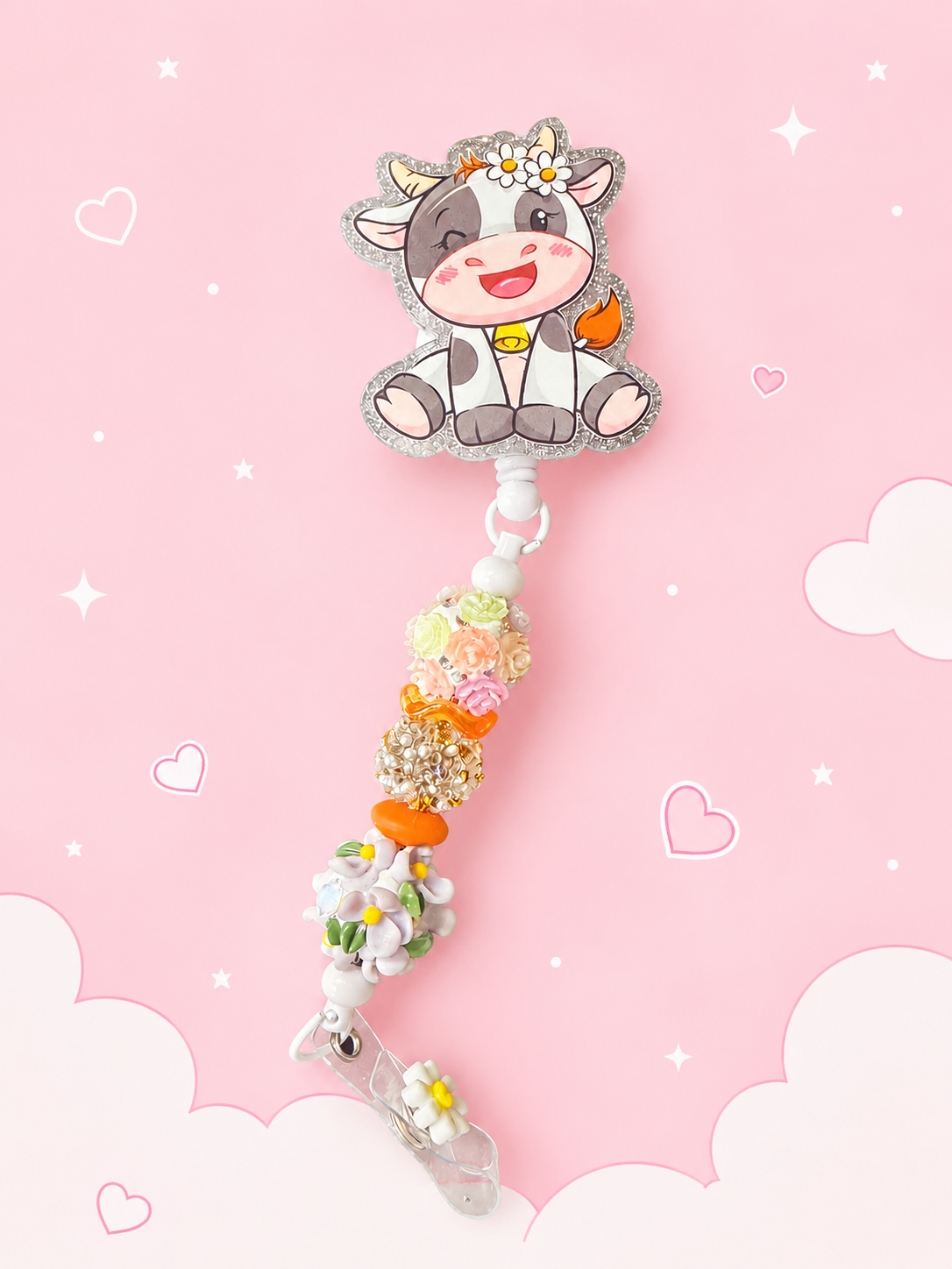 Daisy Cow Badge Reel