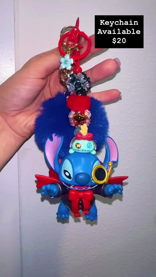 Halloween Blue Alien Keychain